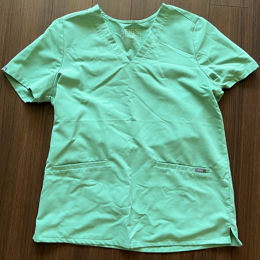 FIGS Casma Scrub Top - Medium JADE GREEN